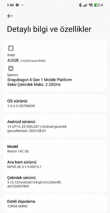 gen: Redmi 14C, 128 GB, rəng - Mavi, İki sim kartlı — 2