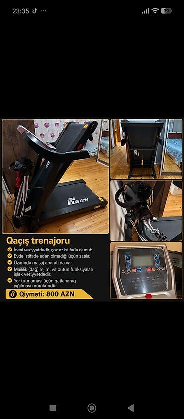 İdman və istirahət: 077 613 12 74. Volks Gym qaçış trenajoru - Evdə istifadə üçün — 1