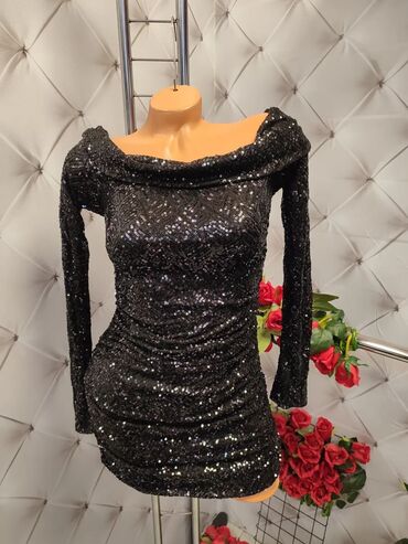 Haljine: 9Fashion Woman M, bоја - Zlatna, Koktel, klub, Dugih rukava — 5