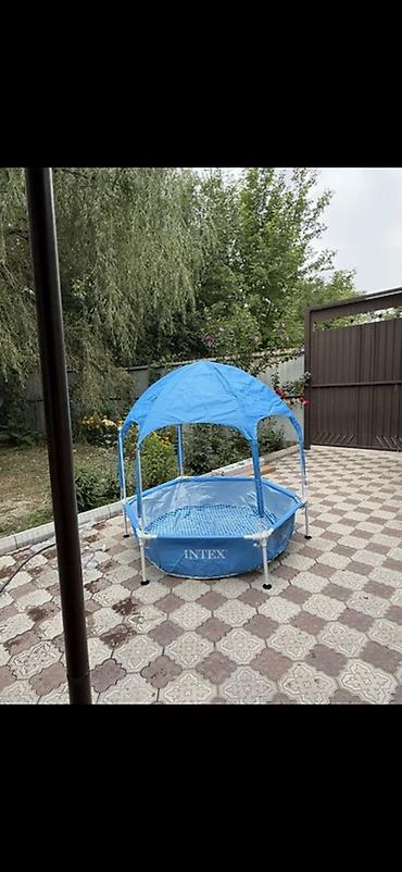 бассеин: Бассейн каркасный с навесом Intex Canopy Metal Frame 183×38 см. - — 1