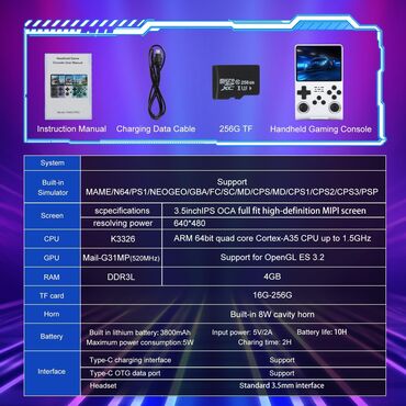 Digər oyun və konsollar: R40S pro oyun konsulu yeni model. 30000 oyun, Ps1 psp, dendy, sega — 2