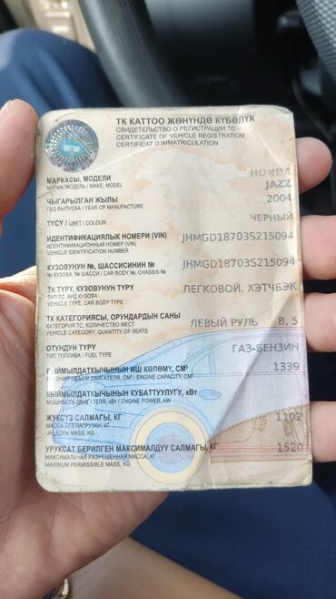 хонда степ афхский номер: Honda Jazz: 2004 г., 1.4 л, Автомат, Газ, Хетчбек