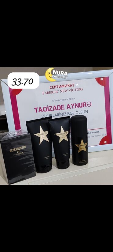 qara kişi vodolazkaları: Dəst🎁Halında Blockbuster🥰Daha Sərfəli💡Oldu 70❌️34 azn 100 ml