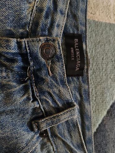 камуфляжная: Джинсы Balenciaga Unisex с камуфляжными вставками - Модель: широкие — 4