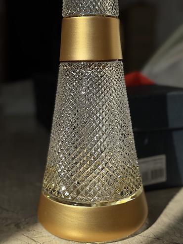 Вазалар: Ваза для цветов 40,5 см Aurum Crystal "Фелиция /Хрусталь с золотом" — 4