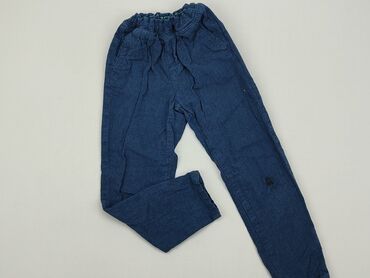 Trousers: Trousers for kids 4-5 years, condition - Satisfying, pattern - Monochromatic, color - Blue