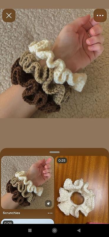 Aksesuarlar: Məhsul: Əl ilə toxunmuş scrunchie (saç rezini) unvan Hezi Aslanov — 3