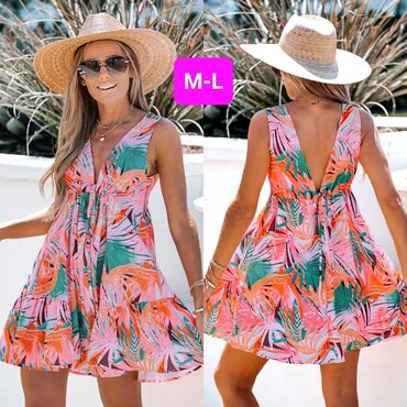 kaftan haljina: M (EU 38), bоја - Šareno, Top (bez rukava)