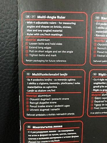 Ostali merni alati: Podesivi šablon – višenamenska uglomer/lenjir (Multi‑Angle Ruler) - — 7