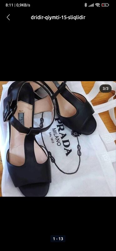 Basanoşka və səndəllər: Ölçü: 39, rəng - Qara, İşlənmiş — 6