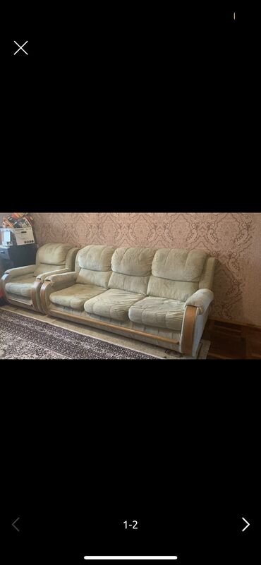 вывоз старой мебели: Прямой диван, Б/у