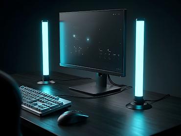 Stol lampaları: İkili Smart RGB Masaüstü İşıq Sütunları (Smart Table Lamp) – Pult və — 4