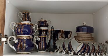 Чайные наборы и сервизы: Чайный набор, цвет - Синий, Кобальт, Чехия