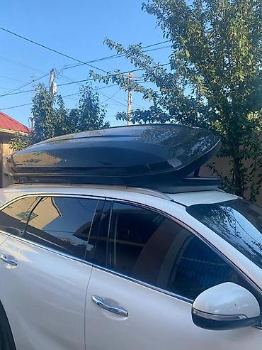 baqaj dam: Avtomobil üçün dam üstü baqaj qutusu (roof box). Aerodinamik formalı — 4