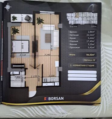 Продажа квартир: 2 комнаты, 58 м², Элитка, 15 этаж, ПСО (под самоотделку)