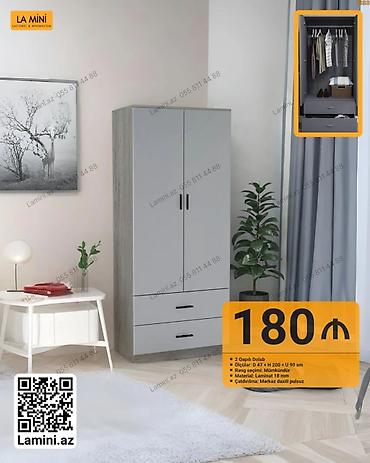 Ev və bağ: İki qapılı dolab - Ölçülər: Dərinlik 47 sm × Hündürlük 200 sm × — 1