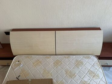 Спальные гарнитуры: Спальный гарнитур, Б/у, Двуспальная кровать, Шкаф, Комод, Белоруссия, ДСП, Самовывоз, цвет - Бежевый — 10