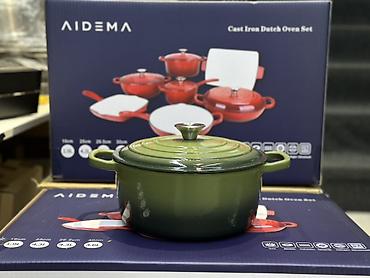 галоген: Набор чугунной посуды AIDEMA — Cast Iron Dutch Oven Set. Состав и — 6
