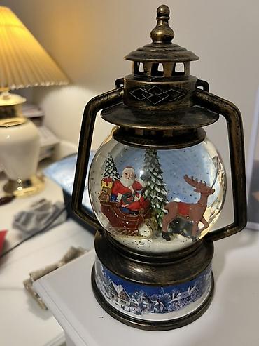 advent calendar satışı: Vintage üslubunda Yeni il dekoru – fənər formalı qar kürəsi - Dizayn — 2