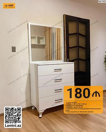 Komodlar: Termo Güzgülü komod - Model kodu: 1342 - Ölçülər: D 40 × H 180 × E 80 — 1