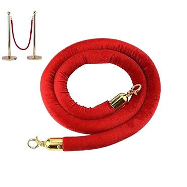 kendir ip: Ayırıcı Dirək üçün Kəndir, velvet, qırmızı, 150 sm Xüsusiyyətlər — 1