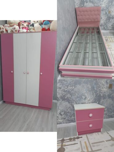 Sifarişlə masa və oturacaq dəstləri: Qız üçün, İşlənmiş, Təknəfərlik çarpayı, Dolab, Tumba