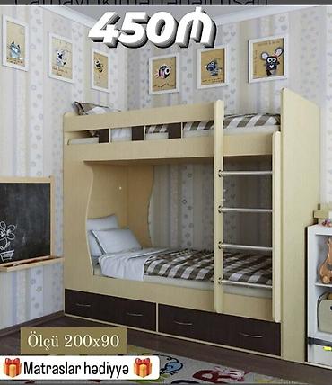 İki mərtəbəli uşaq çarpayısı - Ölçü: 200 x 90 - Komplekt: Hər iki lalafo.az -da İki mərtəbəli uşaq çarpayısı - Ölçü: 200 x 90 - Komplekt: Hər iki