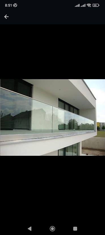Pilləkən məhəccərləri: Şüşə məhəccər sifarişi.Şüşə perila. Aluminium perila.Məhəccər — 14