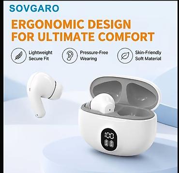 agilli dinamik: Yeni Simsiz (Bluetooth) Qulaqcıqlar, rəng - Qara — 3
