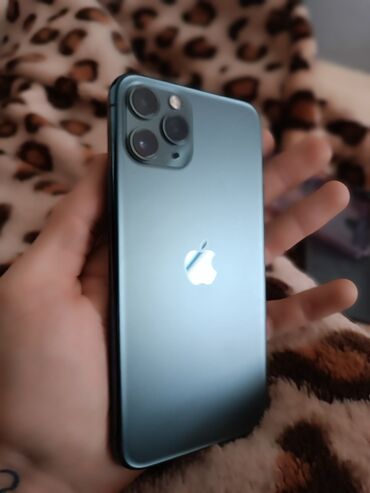 телефон факс: IPhone 11 Pro, Колдонулган, 64 ГБ, Matte Silver, Кабель, Каптама, 86 %