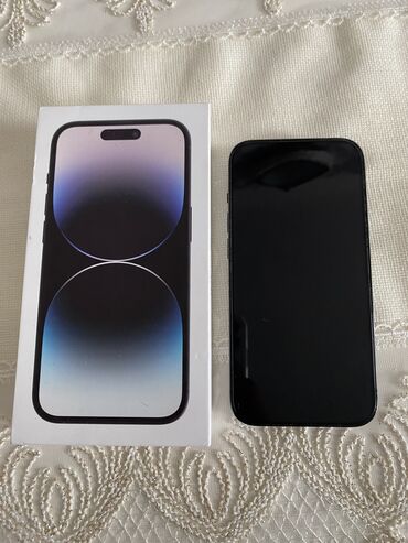 Apple iPhone: IPhone 14 Pro, 128 GB, Qara, Simsiz şarj, Face ID