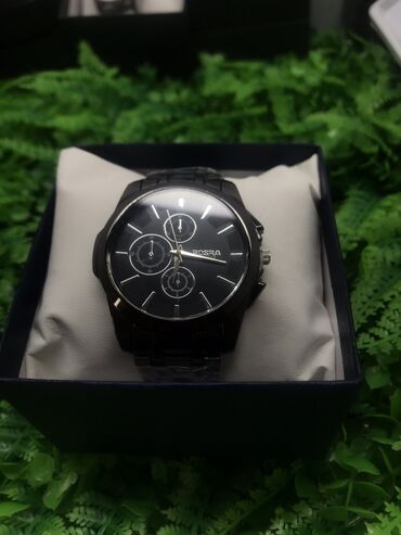 ROSRA QUARTZ Black colour stainless steel body styling watches for men