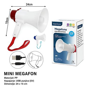 toki voki cena: KMT USB punjivi megafon 2001769-A Kompaktan mini megafon za jasno i — 1