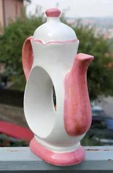 Satovi za kuću: Vtg Kaminski ukrasni keramički sat u obliku čajnika 26 cm!. Ispravan — 11