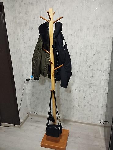 paltar asılqanı taxta: - Material: tam ağac təbii ağac teksturası, laklanmış səth - — 2