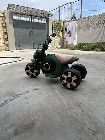 usaq masını: Uşaq üçün elektrikli üçtəkərli motosiklet - Dizayn: Yaşıl-göyərti — 1