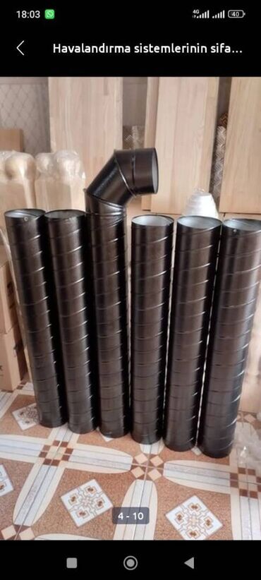 Havalandırma sistemləri: Havalandirma Zontiklerin ve Borularin Hazirlanmasi, Her Ölçüde ve — 2