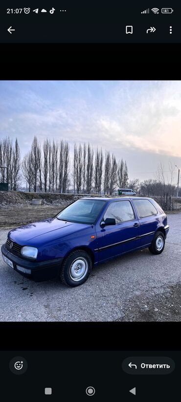 Volkswagen: Volkswagen Golf: 1993 г., 1.6 л, Механика, Бензин, Хэтчбэк