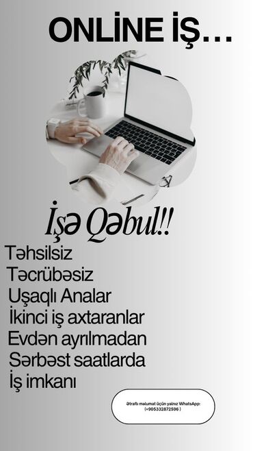 homm life qara qarayev: Çağrı mərkəzi operatoru tələb olunur, Yalnız qadınlar üçün, İstənilən yaş, Təcrübəsiz