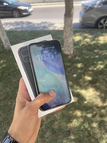 2ci el iphone 11: IPhone 11, 128 GB, Qara, Simsiz şarj, Face ID, Sənədlərlə — 6