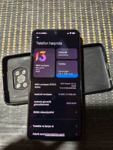 telefon ekran qiymetleri: Poco X3 Pro, 128 GB, rəng - Göy