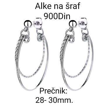 Alke na šraf – Posrebrene minđuše od hirurskog čelika sa žigom S925 na lalafo.rs Alke na šraf – Posrebrene minđuše od hirurskog čelika sa žigom S925