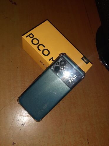 телефон за 7000: Poco M5, Б/у, 128 ГБ, цвет - Зеленый, 1 SIM, 2 SIM