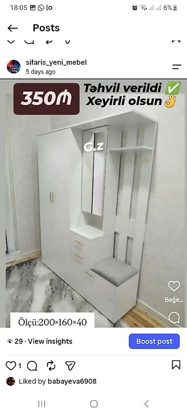divarda kitab refleri: Dəhliz üçün çoxfunksiyalı dolab dəsti - Rəng: ağ - Ölçü: 200 × 160 × — 1