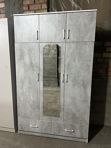 standing mirror: Шкаф-купе распашной с зеркалом, 4‑дверный, с антресолью и нижними — 2