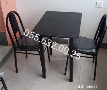 Bağ, çöl masa və oturacaq dəstləri: Yeni, Kvadrat masa, 4 stul, Açılmayan, Azərbaycan — 14