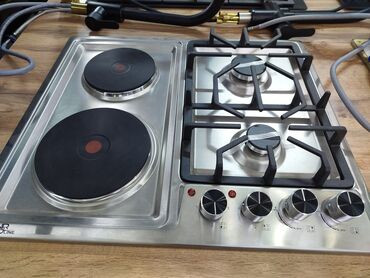 baku electronics qaz sobasi: Плита Euroline, Комбинированная, Встраиваемая, 4 конфорки