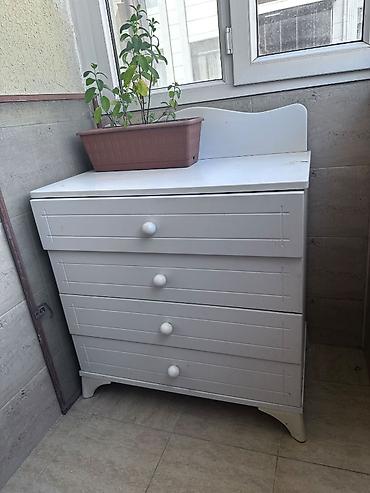 ucuz skaflar: İşlənmiş, 4 qapılı, Siyirməli, Ağ, Taxta, Açılan, Düz dolab — 1