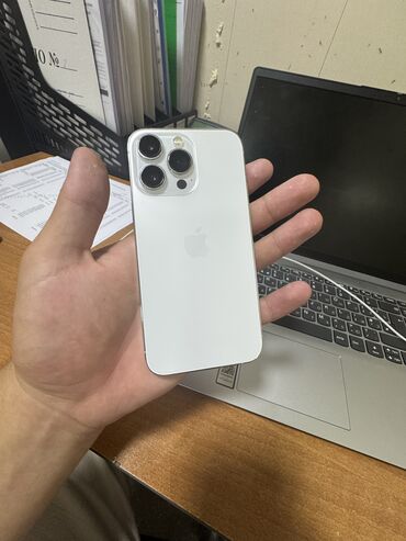 айфон 11 цена бишкек бу: IPhone 13 Pro, Колдонулган, 128 ГБ, White Titanium, Заряддоочу түзүлүш, Коргоочу айнек, Каптама, 87 %