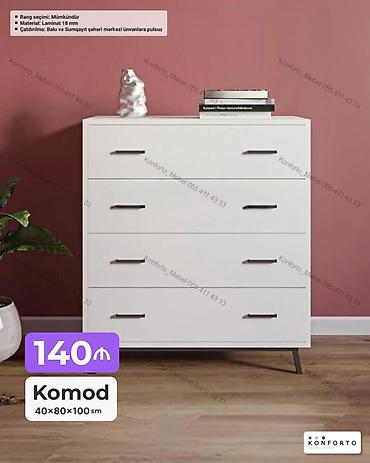 Komod – müasir minimal dizayn Ölçü: 40×80×100 sm Material: 18 mm